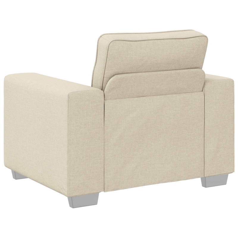 Sofa 3 pcs Beżowy 219 x 80 x 82 cm Tkanina lniana