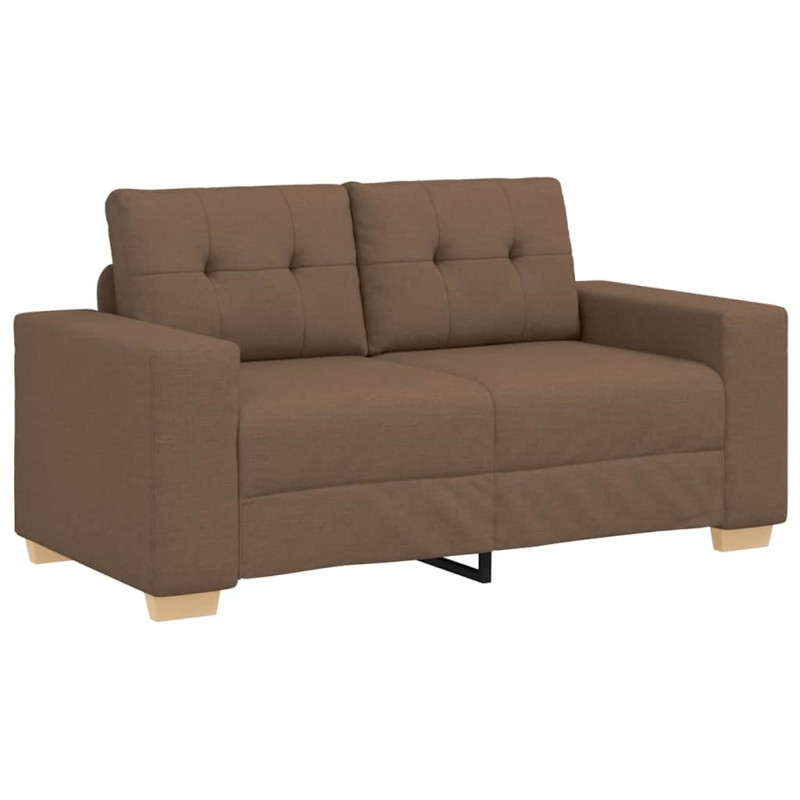 Sofa 3 pcs Brązowy 221 x 80 x 80 cm Tkanina lniana