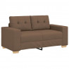 Sofa 3 pcs Brązowy 221 x 80 x 80 cm Tkanina lniana