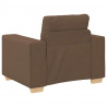 Sofa 3 pcs Brązowy 221 x 80 x 80 cm Tkanina lniana