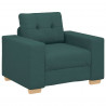 Sofa 3 pcs Ciemna zieleń 221 x 80 x 80 cm Tkanina lniana