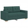Sofa 3 pcs Ciemna zieleń 221 x 80 x 80 cm Tkanina lniana