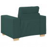 Sofa 3 pcs Ciemna zieleń 221 x 80 x 80 cm Tkanina lniana
