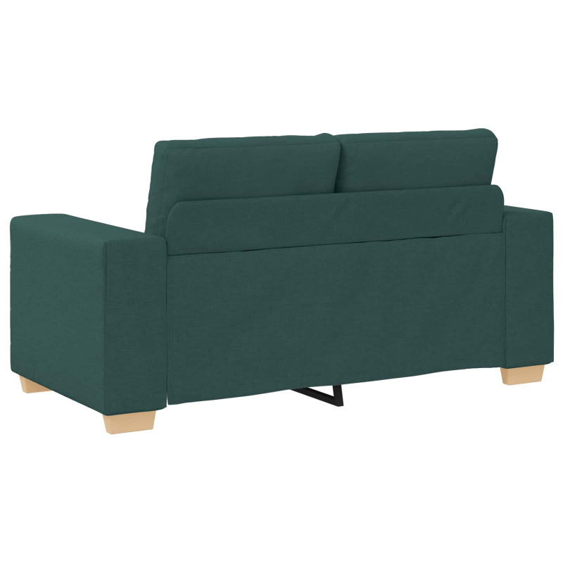 Sofa 3 pcs Ciemna zieleń 221 x 80 x 80 cm Tkanina lniana
