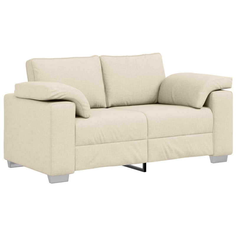 Sofa 2 pcs Beżowy 219 x 80 x 82 cm Tkanina lniana