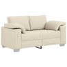 Sofa 2 pcs Beżowy 219 x 80 x 82 cm Tkanina lniana