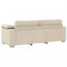 Sofa 2 pcs Beżowy 219 x 80 x 82 cm Tkanina lniana