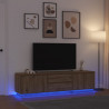 Szafka RTV z oświetleniem LED Dąb Artisan 193,5x41x50 cm