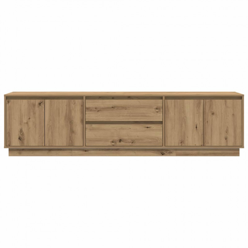 Szafka RTV z oświetleniem LED Dąb Artisan 193,5x41x50 cm