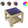 Stolik kawowy z LED, dąb sonoma, 53x53x45 cm