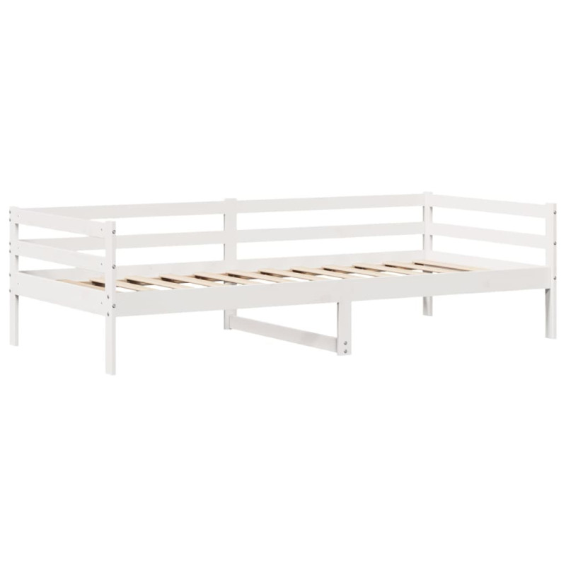 Łóżko dzienne z szufladami, białe, 90x200 cm, drewno sosnowe