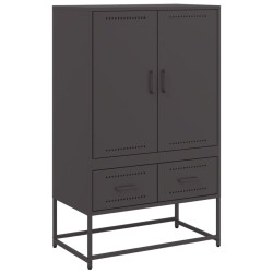 Szafka, czarna, 68x39x111,5 cm, stal