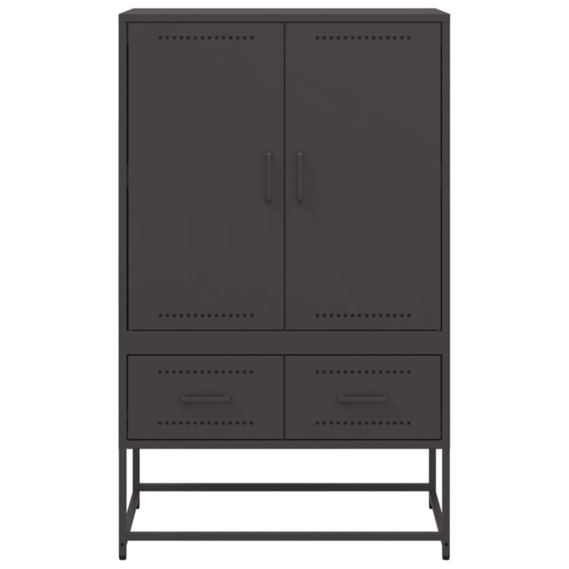 Szafka, czarna, 68x39x111,5 cm, stal