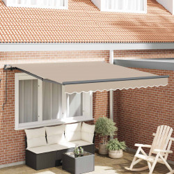 Markiza zwijana Beżowy 300 x 250 cm Poliester i Stal
