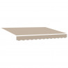 Markiza zwijana Ze LED Lights Beżowy 300 x 250 cm tkanina