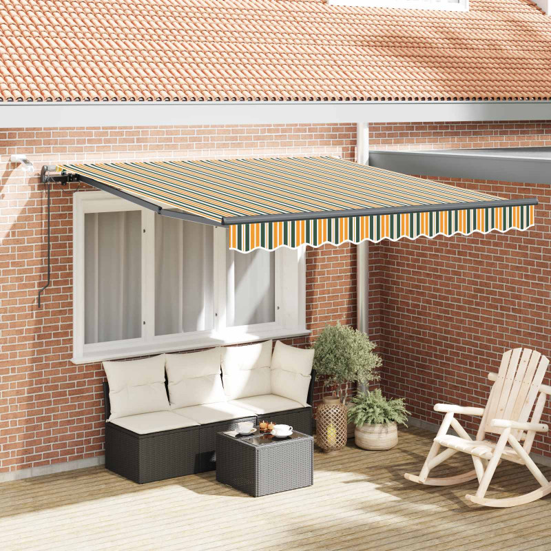 Tkanina Zadaszenia z Zielony i żółty 300 x 250 cm Poliester