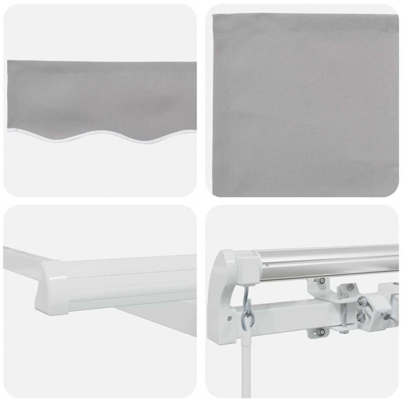 Markiza Jasnoszary 400 x 350 x 165 cm Poliester i Metal