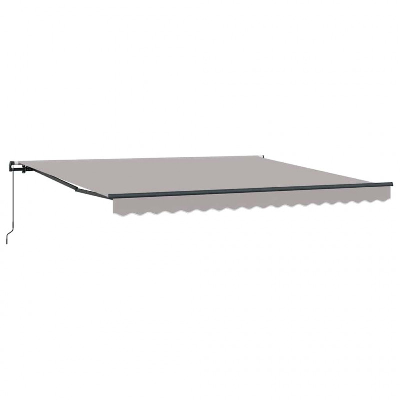 Markiza zwijana Jasnoszary 400 × 350 cm Poliester i Stal