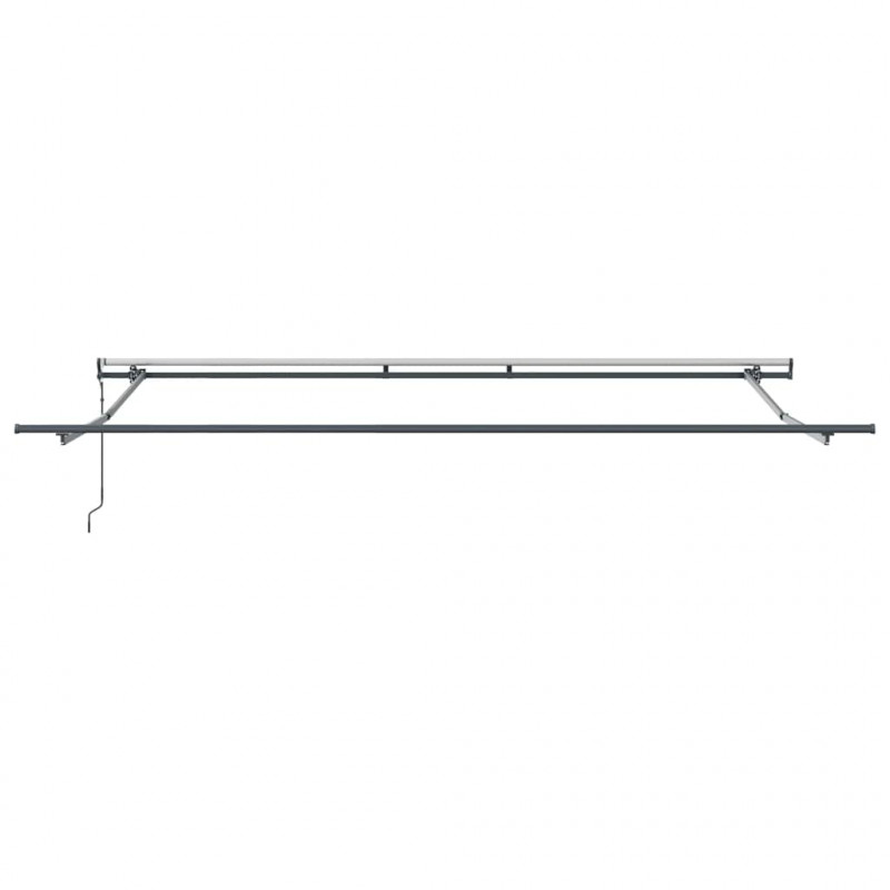Markiza zwijana Jasnoszary 400 × 350 cm Tkanina i aluminium