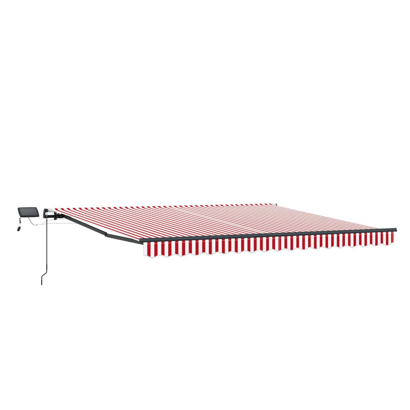 Markiza zwijana Czerwono-biały 450 ×300 cm tkanina