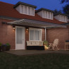 Markiza zwijana Ze LED Lights Jasnoszary 450 ×300 cm tkanina