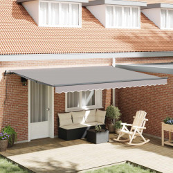Markiza zwijana Jasnoszary 450 × 300 cm Tkanina i aluminium