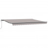 Markiza zwijana Jasnoszary 450 × 300 cm Tkanina i aluminium