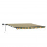 Markiza zwijana Zielony i żółty 450 ×300 cm tkanina