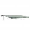 Markiza zwijana Ze LED Lights Zielono-biały 450 ×300 cm tkanina