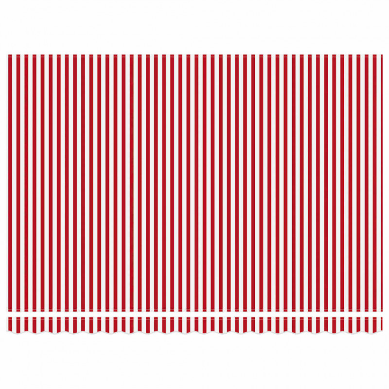 Markiza Czerwony i Biały 450 x 350 x 165 cm Poliester