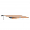 Markiza zwijana Ze LED Lights Wielokolorowe 450 ×350 cm tkanina