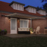 Markiza zwijana Ze LED Lights Beżowy 450 ×350 cm tkanina