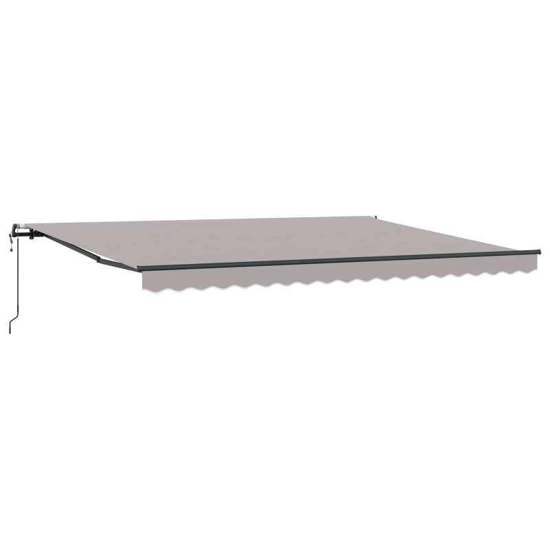 Markiza zwijana Jasnoszary 450 × 350 cm Tkanina i aluminium