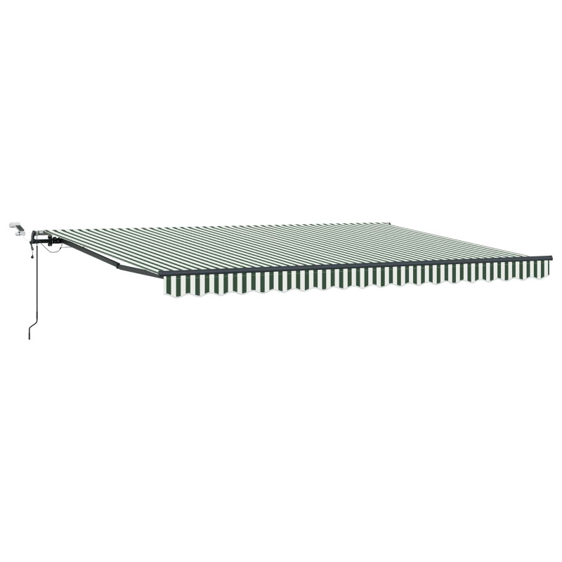 Tkanina Zadaszenia z Zielony i Biały 450 × 350 cm Poliester