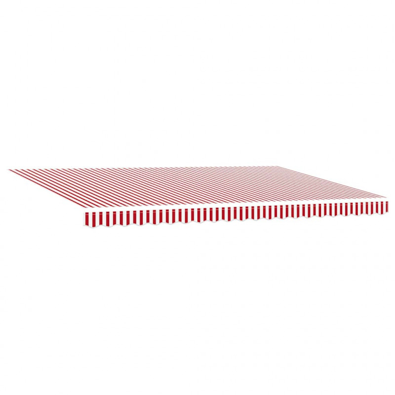 Markiza Czerwony i Biały 500 × 300 cm Poliester i aluminium