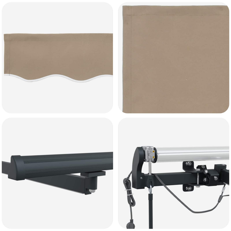 Tkanina Zadaszenia z Beżowy 500 × 300 cm Poliester