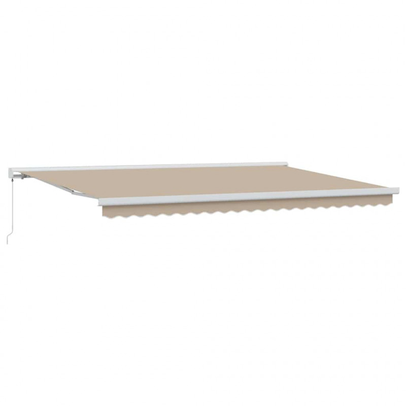Markiza zwijana Beżowy 500 × 300 cm Tkanina i Metal