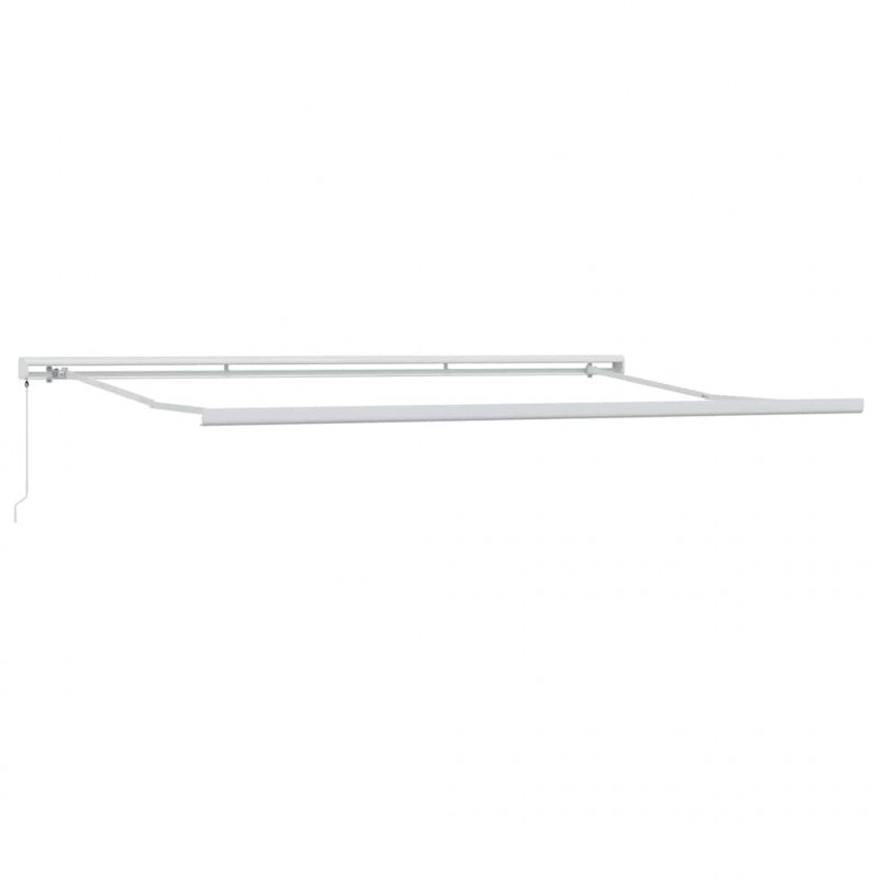 Markiza zwijana Biały 500 × 300 cm Tkanina i Metal