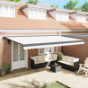 Markiza Biały 500 x 300 x 165 cm Poliester i aluminium