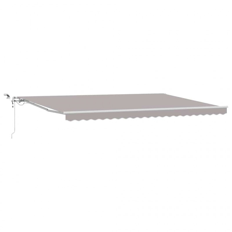 Markiza zwijana Jasnoszary 500 × 350 cm Poliester i Metal