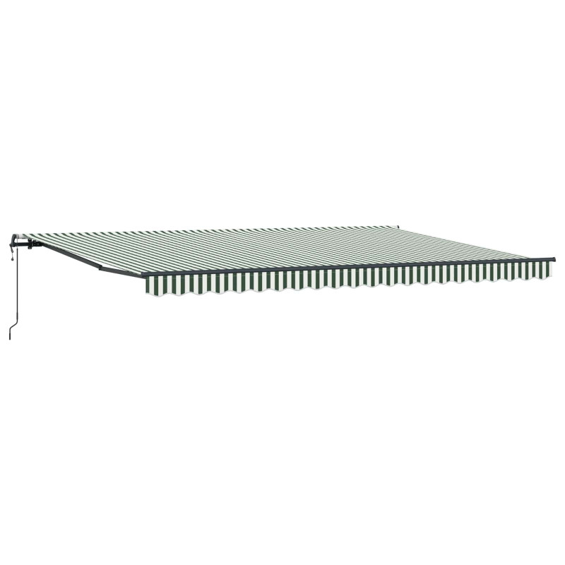 Markiza zwijana Zielony i Biały 500 × 350 cm