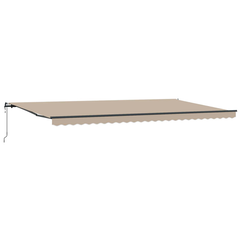 Markiza zwijana Beżowy 600 × 300 cm Tkanina i aluminium