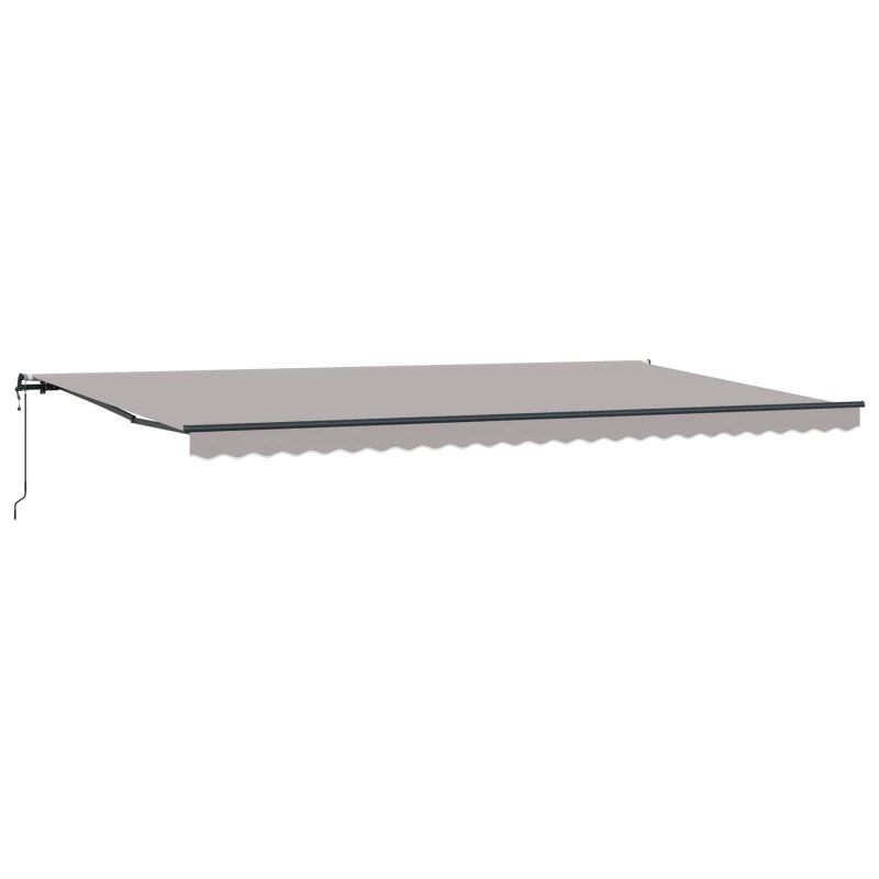 Markiza zwijana Jasnoszary 600 × 300 cm Tkanina i aluminium