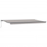 Markiza zwijana Jasnoszary 600 × 300 cm Tkanina i aluminium