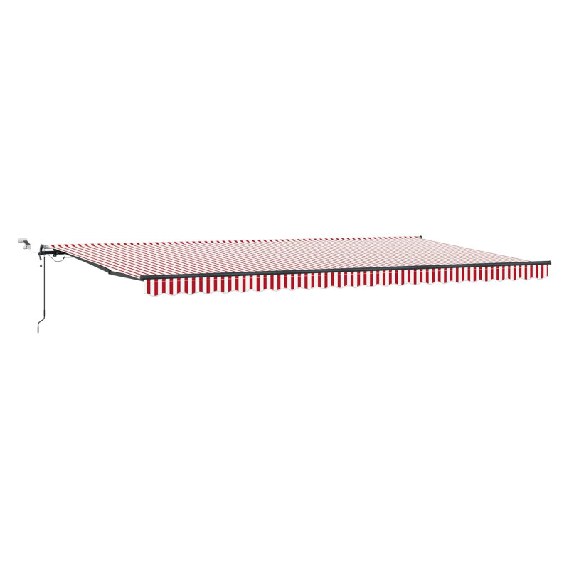 Tkanina Zadaszenia z Czerwony i Biały 600 × 350 cm Poliester