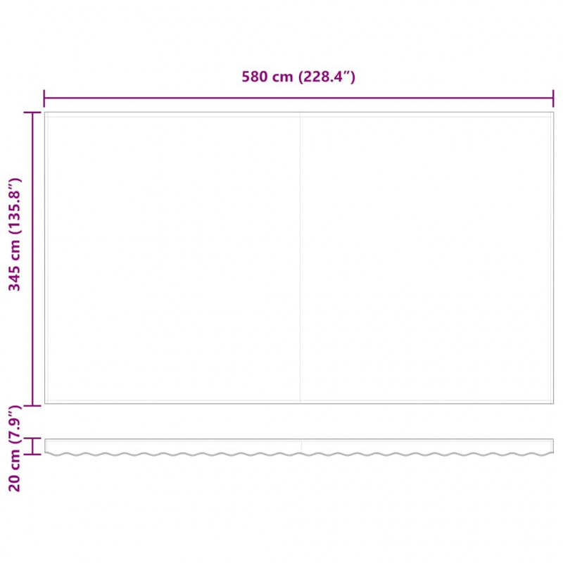 Markiza zwijana Beżowy 600 × 350 cm Tkanina i Stal