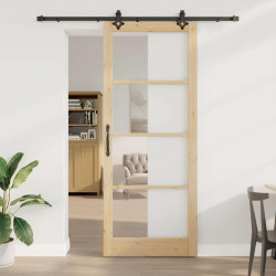 Drzwi przesuwne ORKDAL Naturalny i czarny 93 x 232 cm