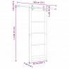 Drzwi przesuwne Biały 83 x 211 cm Lite drewno sosnowe i szkło