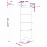 Drzwi przesuwne Biały 93 x 202 cm Lite drewno sosnowe i szkło