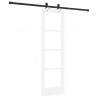 Drzwi przesuwne Biały 61 x 198,5 cm Lite drewno sosnowe i szkło